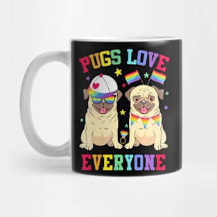 Pride Parade Pugs Love Everyone LGBT Pugs Gay Pride LGBT Mug